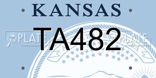 TA482 Kansas License Plate