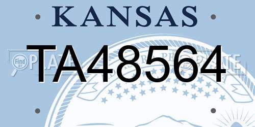 TA48564 Kansas License Plate