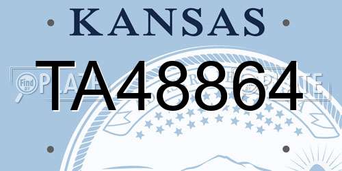 TA48864 Kansas License Plate