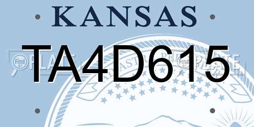 TA4D615 Kansas License Plate