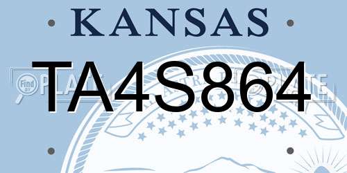 TA4S864 Kansas License Plate