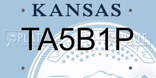 TA5B1P Kansas License Plate