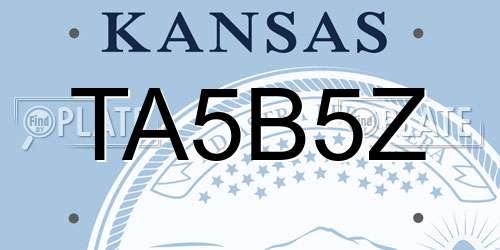 TA5B5Z Kansas License Plate