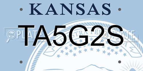 TA5G2S Kansas License Plate