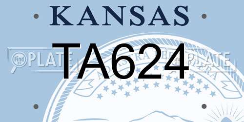 TA624 Kansas License Plate