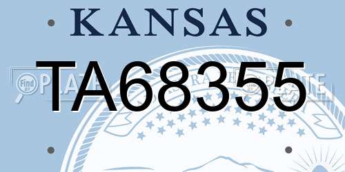 TA68355 Kansas License Plate