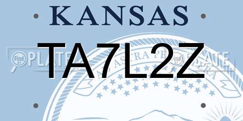 TA7L2Z Kansas License Plate