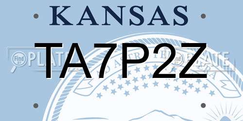 TA7P2Z Kansas License Plate