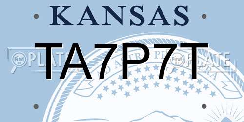 TA7P7T Kansas License Plate