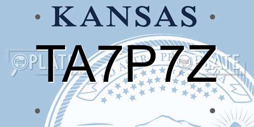 TA7P7Z Kansas License Plate
