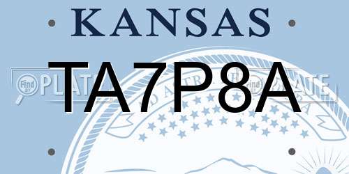 TA7P8A Kansas License Plate