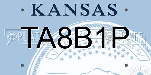 TA8B1P Kansas License Plate