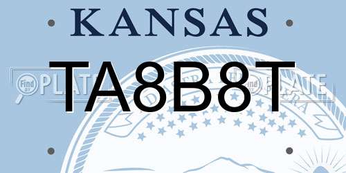 TA8B8T Kansas License Plate