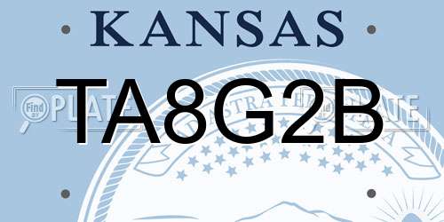 TA8G2B Kansas License Plate