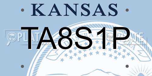 TA8S1P Kansas License Plate