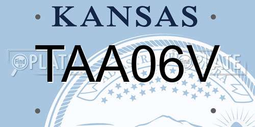 TAA06V Kansas License Plate