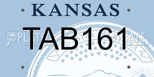 TAB161 Kansas License Plate