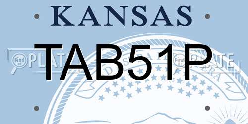 TAB51P Kansas License Plate
