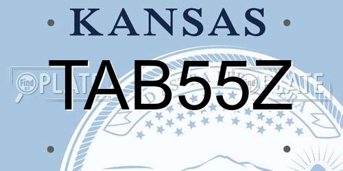 TAB55Z Kansas License Plate
