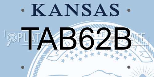 TAB62B Kansas License Plate