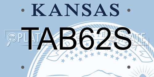 TAB62S Kansas License Plate