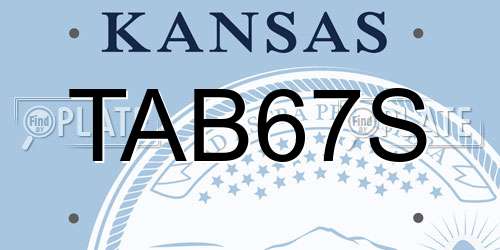 TAB67S Kansas License Plate
