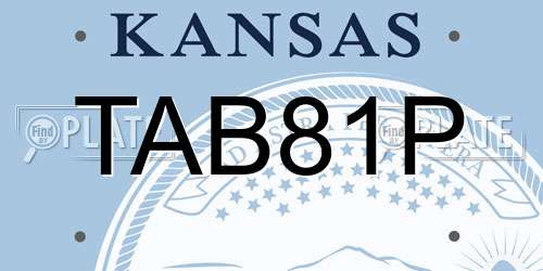 TAB81P Kansas License Plate