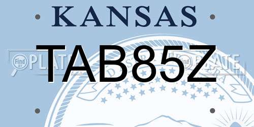 TAB85Z Kansas License Plate