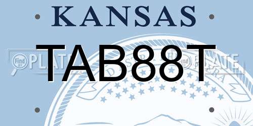 TAB88T Kansas License Plate