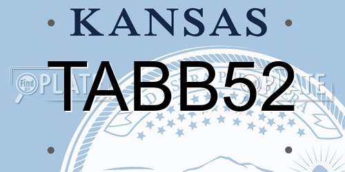 TABB52 Kansas License Plate
