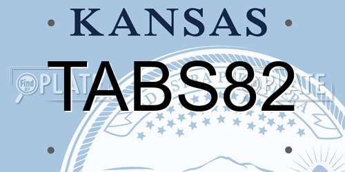 TABS82 Kansas License Plate