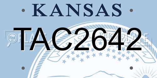 TAC2642 Kansas License Plate