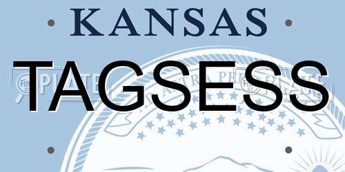 TAGSESS Kansas License Plate