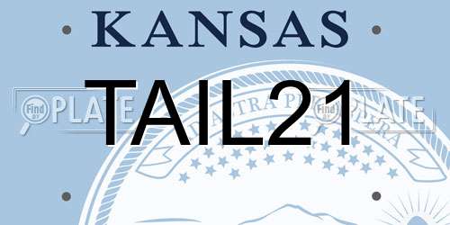 TAIL21 Kansas License Plate