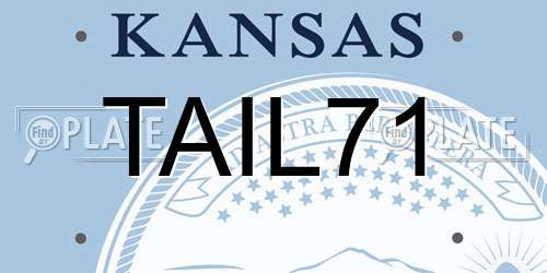 TAIL71 Kansas License Plate