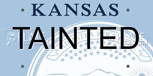 TAINTED Kansas License Plate