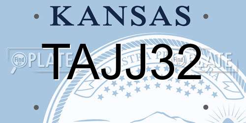 TAJJ32 Kansas License Plate