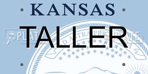 TALLER Kansas License Plate