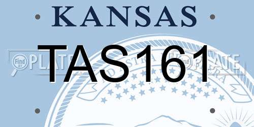 TAS161 Kansas License Plate