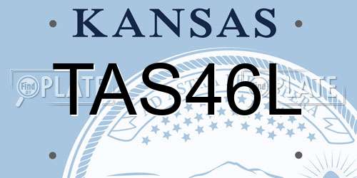 TAS46L Kansas License Plate