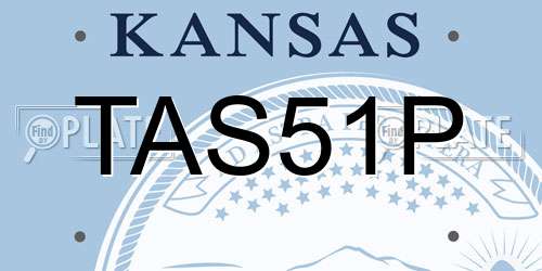 TAS51P Kansas License Plate