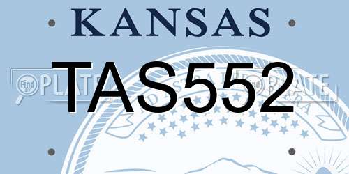 TAS552 Kansas License Plate