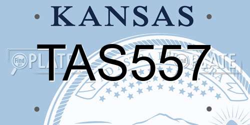 TAS557 Kansas License Plate