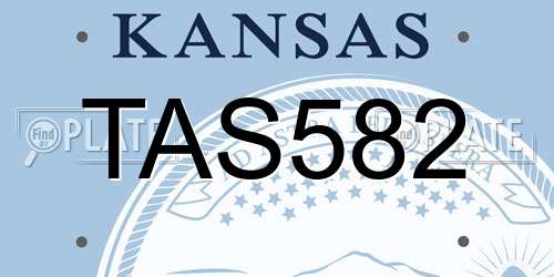 TAS582 Kansas License Plate