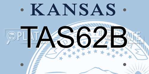 TAS62B Kansas License Plate