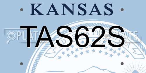 TAS62S Kansas License Plate