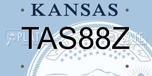 TAS88Z Kansas License Plate