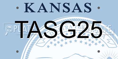 TASG25 Kansas License Plate