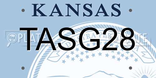 TASG28 Kansas License Plate