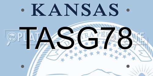 TASG78 Kansas License Plate